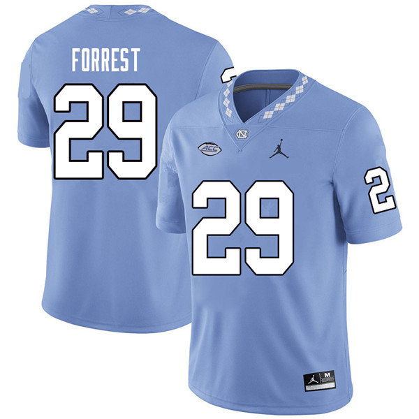 Jordan Brand Men #29 Will Forrest North Carolina Tar Heels College Football Jerseys Sale-Carolina Bl